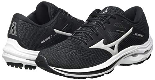 Mizuno Wave Inspire 17, Zapatillas para Correr Mujer, Darkshadow Lunarrock Negro, 37 EU