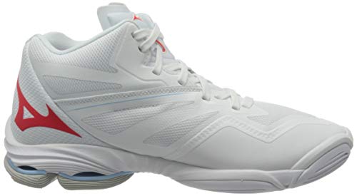 Mizuno Wave Lightning Z6 Mid, Zapatillas de vóleibol Mujer, Blanco Ignitionr Bluebell, 36.5 EU