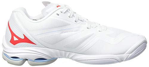 Mizuno Wave Lightning Z6, Zapatillas de vóleibol Mujer, Blanco Ignitionr Bluebell, 41 EU