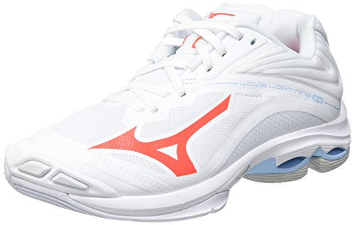 Mizuno Wave Lightning Z6, Zapatillas de vóleibol Mujer, Blanco Ignitionr Bluebell, 41 EU