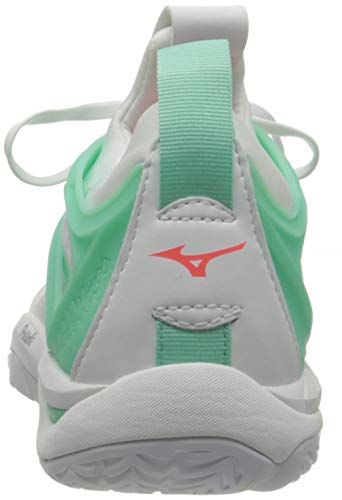 Mizuno Wave Mirage 3, Zapatilla de Balonmano Mujer, Blanco Fierycoral2 Iceg, 40.5 EU