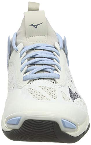 Mizuno Wave Momentum, Zapatillas de vóleibol Mujer, Swhite/Dark Shadow/Angelf, 43 EU