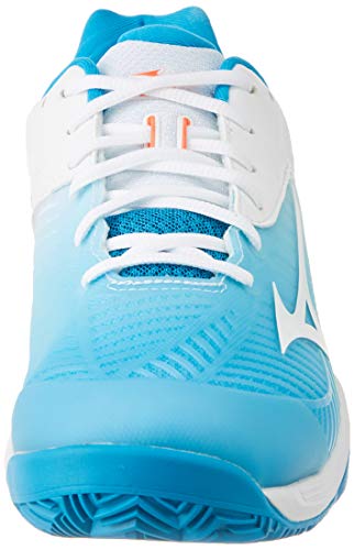 Mizuno Wave Mujin 5, Zapatillas de Trail Running Mujer, Black Black Glacier Gray Hot Coral 31, 41 EU