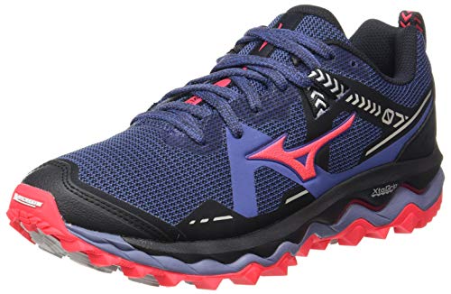 Mizuno Wave Mujin 7, Zapatillas para Carreras de montaña Mujer, Marlin/Lunarrock/Dpink, 41 EU