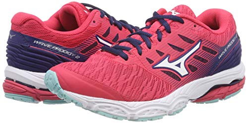 Mizuno Wave Prodigy 2, Zapatillas Mujer, Multicolor (Teaberry/Silv/Blued 001), 40.5 EU
