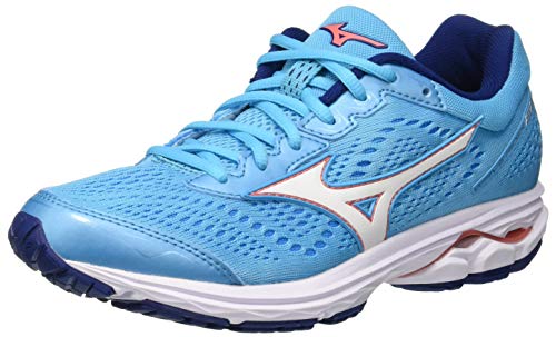 Mizuno Wave Rider 22, Zapatillas de Running Mujer, Azul (Blueatoll/White/Georgiapeach 01), 37 EU