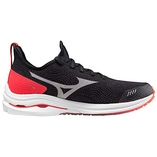Mizuno Wave Rider Neo (W), Zapatillas de Running Mujer, Black/White/Ignition Red, 40 EU