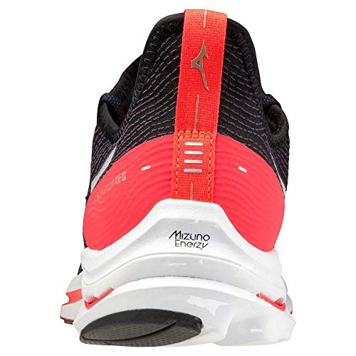 Mizuno Wave Rider Neo (W), Zapatillas de Running Mujer, Black/White/Ignition Red, 40 EU
