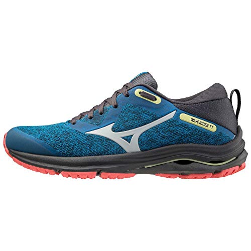 Mizuno Wave Rider TT 2 (W), Zapatillas de Trail Running Mujer, Diva Blue/Dawn Blue/HCoral, 40.5 EU