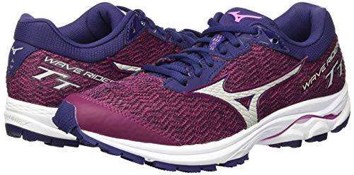 Mizuno Wave Rider TT Neutralschuh Damen-Berry, Dunkelblau, Zapatillas de Running Calzado Neutro Mujer, Rose Noir, 38.5 EU