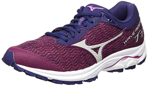 Mizuno Wave Rider TT Neutralschuh Damen-Berry, Dunkelblau, Zapatillas de Running Calzado Neutro Mujer, Rose Noir, 38.5 EU