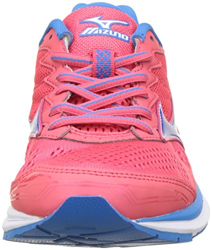 Mizuno Wave Rider W, Zapatillas de Running para Mujer, Multicolor (Paradisepink/blueaster/White), 37 EU