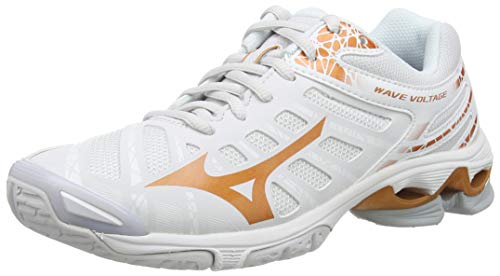 Mizuno Wave Voltage, Zapatos de Voleibol Mujer, Blanco (Nimbus Cloud/10135c/Wht 52), 38 EU