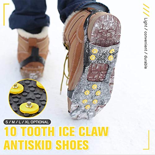 MNJM Calzado antideslizante de silicona para escalada de hielo y nieve