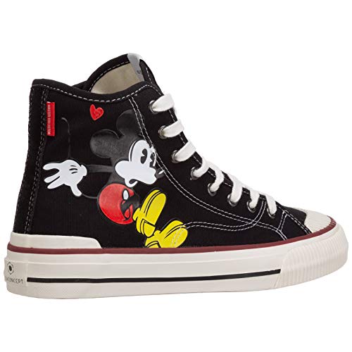 Moa Master of Arts Mujer Disney Mickey Mouse Zapatillas Altas Nero 37 EU