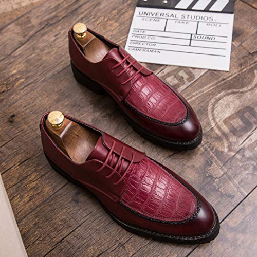 Mocasines de Hombre Zapatos de Cuero de Plataforma Vestido de Trabajo de Boda de Moda Calzado Masculino Zapatos Oxford de Brogue