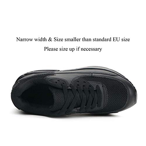 Moda Mujer Entrenador de Running de Aire Transpirable Jogging Fitness Sneakers Casual Walking Shoes Negro EU 37