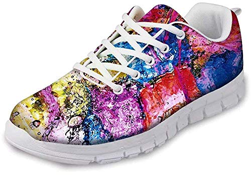 MODEGA Sneakers Blancas Mujer Zapatos Plateados Mujer Zapatos en Tendencia Running Mujer Zapatos Casuales Hombre Zapatos Blucher Mujer Talla 7 UK|40 EU