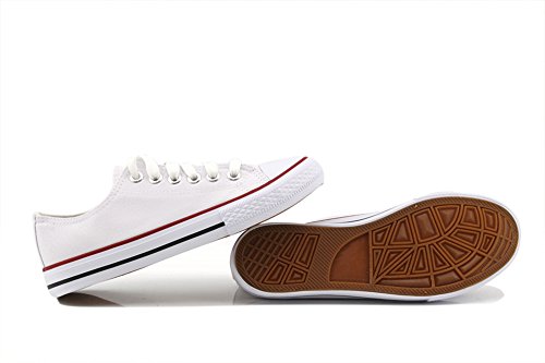 Modelisa - Zapatilla Baja Mujer (37, Blanco)