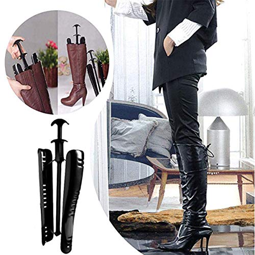Moldeador de botas, 2 piezas negras insertadas hasta la rodilla, herramienta de apoyo para botas altas