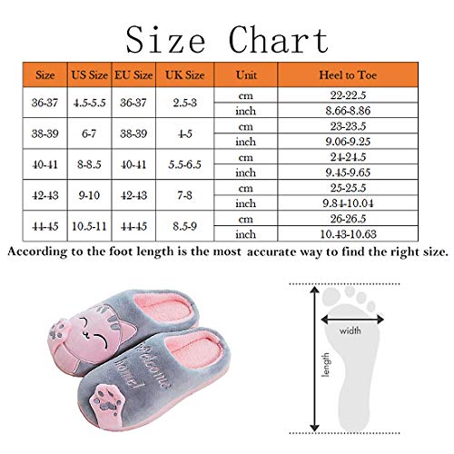 MoneRffi Zapatillas de Estar por Casa de Mujer Unisex Invierno cálido sin Cordones Zapatos para el hogar Interiores Exteriores cómodas Zapatillas Antideslizantes para Parejas para Damas y Hombres