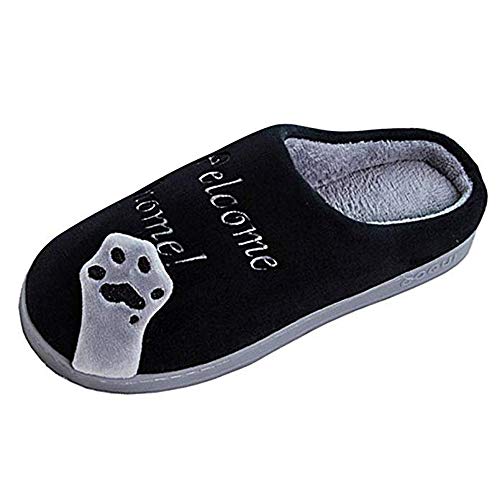 MoneRffi Zapatillas de Estar por Casa de Mujer Unisex Invierno cálido sin Cordones Zapatos para el hogar Interiores Exteriores cómodas Zapatillas Antideslizantes para Parejas para Damas y Hombres