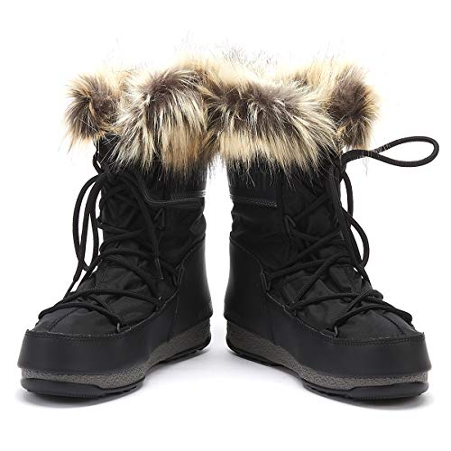 Moon-boot Monaco Low Wp2, Botas de Nieve Unisex Adulto, Negro (Negro 001), 39 EU