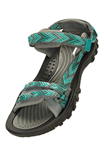 Mountain Warehouse Cyprus Sandalias para Mujer - Calzado Transpirable para Mujer, Forro de Neopreno, Plantilla con Cobertura de Microfibra - Deporte, Gimnasio, cámping Azul Talla Zapatos Mujer 39 EU