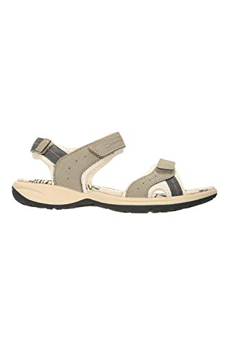 Mountain Warehouse Sandalia Athens Estampada para Mujer - Calzado Transpirable, Forrado de Neopreno, Suela de Goma, Correas de Velcro Ajustables - Ideal para Deporte Beige Talla Zapatos Mujer 39 EU