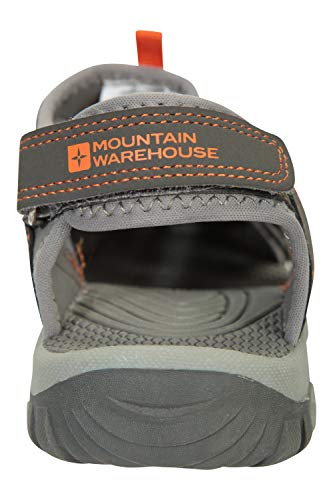 Mountain Warehouse Sandalias Bay para niños - Sandalias de Neopreno, Zapatos de Verano Ajustables y cómodos para niños, Entresuela - Ideal para Caminar, Viajar Gris 34