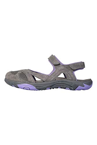 Mountain Warehouse Sandalias Cubiertas para Mujer Bournemouth - Calzado de Verano Duradero, Casual, Ligero, Cuidado fácil - para Caminar, la Playa, Vacaciones Morado Oscuro Talla Zapatos Mujer 39 EU