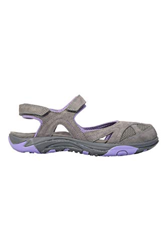 Mountain Warehouse Sandalias Cubiertas para Mujer Bournemouth - Calzado de Verano Duradero, Casual, Ligero, Cuidado fácil - para Caminar, la Playa, Vacaciones Morado Oscuro Talla Zapatos Mujer 39 EU