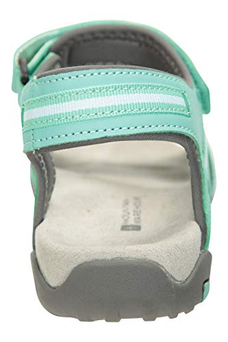 Mountain Warehouse Sandalias Oia Mujer - Zapatos Ligeros de Verano, Flexibles, Espuma amortiguadora, Cierre de Gancho y Bucle - para Caminar, Viajar, el Verano Menta Talla Zapatos Mujer 38 EU