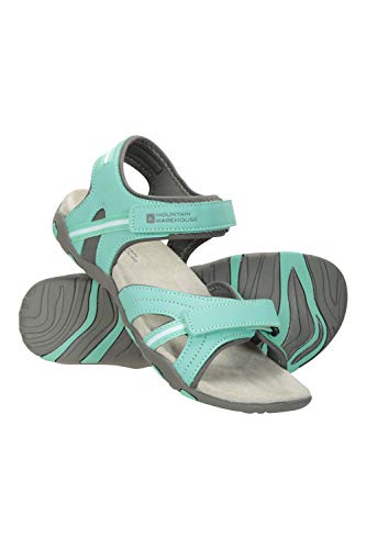 Mountain Warehouse Sandalias Oia Mujer - Zapatos Ligeros de Verano, Flexibles, Espuma amortiguadora, Cierre de Gancho y Bucle - para Caminar, Viajar, el Verano Menta Talla Zapatos Mujer 38 EU