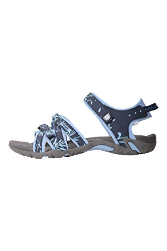 Mountain Warehouse Sandalias para Mujer Santorini - Correas Ajustables, Plantilla Acolchada, Suela de Goma - para Caminar, Playa, Viajar, Vacaciones Azul Marino Talla Zapatos Mujer 38 EU