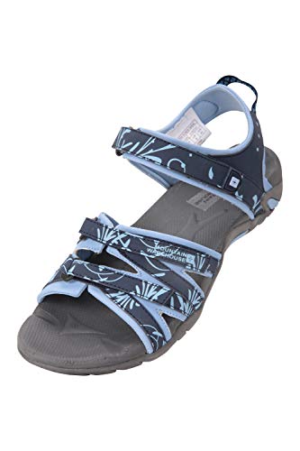 Mountain Warehouse Sandalias para Mujer Santorini - Correas Ajustables, Plantilla Acolchada, Suela de Goma - para Caminar, Playa, Viajar, Vacaciones Azul Marino Talla Zapatos Mujer 38 EU