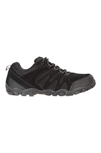 Mountain Warehouse Zapatillas de Senderismo para Mujer - Transpirables, con Malla Superior, Suela de Goma Duradera y Plantilla EVA - Ideales para Senderismo Negro Talla Zapatos Mujer 37 EU