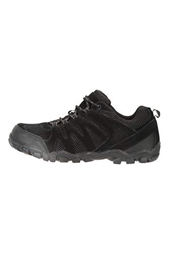 Mountain Warehouse Zapatillas de Senderismo para Mujer - Transpirables, con Malla Superior, Suela de Goma Duradera y Plantilla EVA - Ideales para Senderismo Negro Talla Zapatos Mujer 37 EU