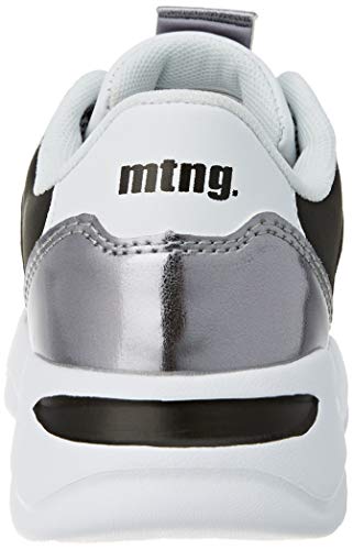 MTNG Angie, Zapatillas Deportivas, Yoda Negro/Carina Plata/Action PU Blanco, 39 EU