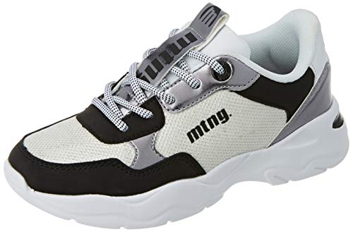 MTNG Angie, Zapatillas Deportivas, Yoda Negro/Carina Plata/Action PU Blanco, 39 EU