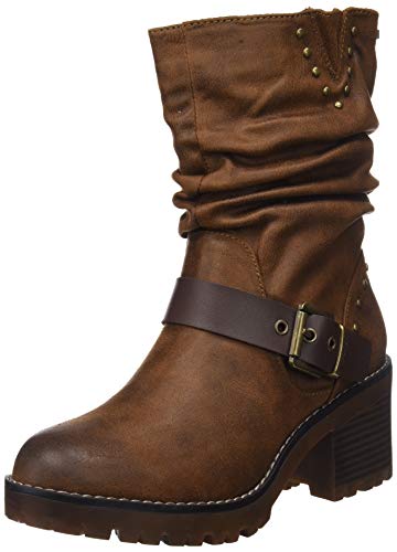 MTNG Collection 57527, Botas Biker Mujer, Marrón (Karma Cuero/Vaqueta Cuero C42822), 39 EU
