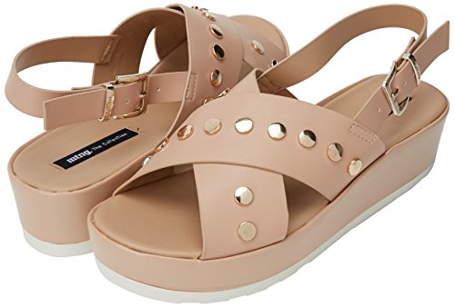 MTNG FUJY, Sandalias con Plataforma Mujer, Rosa (Basico Nude), 36 EU