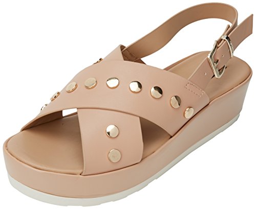 MTNG FUJY, Sandalias con Plataforma Mujer, Rosa (Basico Nude), 36 EU