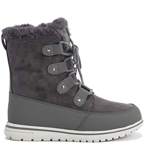 Mujer Acolchado Corto Nieve Invierno Piel Sintética Calentar Durable Impermeable Botas - 8 - GRE41 AYC0521