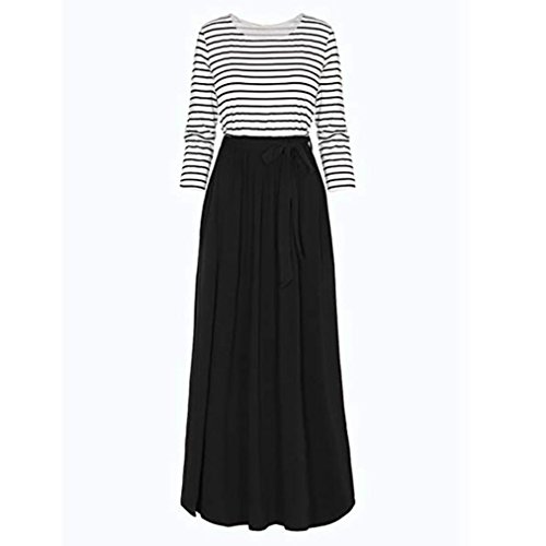 Mujer Vestido Largo Bohemian Estilo Ropa de Playa Otoño,Sonnena Mujer Estampado Floral Vestido Largo de Manga Larga Cintura Alta Bohemio Vestidos Largos Maxi con Bolsillos