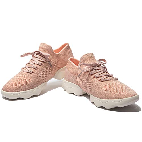 Mujer Zapatos de Baile Zapatillas de Baile Modernos Zapatos Deportivos Gym Cómodas y Transpirables Rosado 37