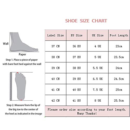 Mujer Zapatos de Deporte Casual Correr Sneaker(37 EU/Label 38 CN,1-Gris)