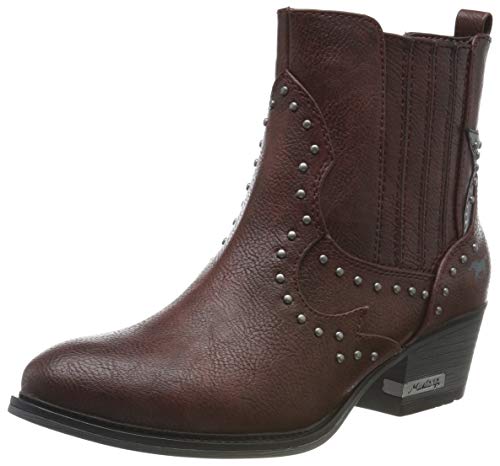 MUSTANG 1346-502-55, Botas Camperas Mujer, Rojo Burdeos 55, 37 EU