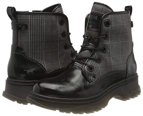 MUSTANG 1361-504, Botas Cortas al Tobillo Mujer, Negro y Gris, 42 EU