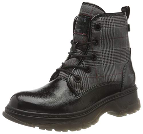 MUSTANG 1361-504, Botas Cortas al Tobillo Mujer, Negro y Gris, 42 EU